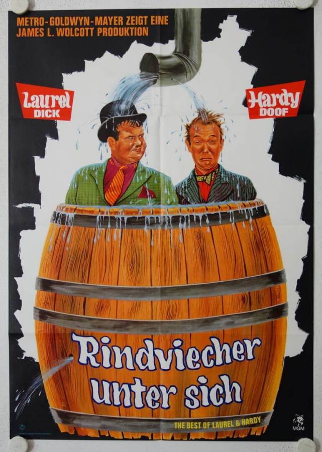 The Best of Laurel and Hardy original release german movie poster